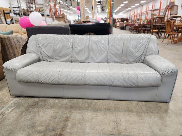 Light Grey Faux Leather Sofa