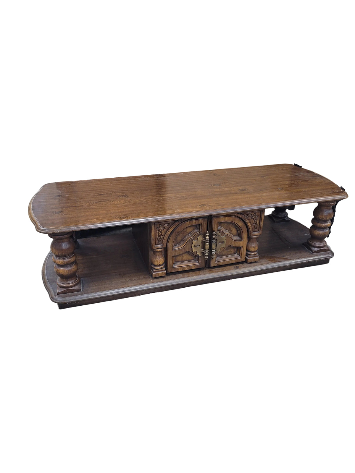 Rustic Oak Low Tv Stand