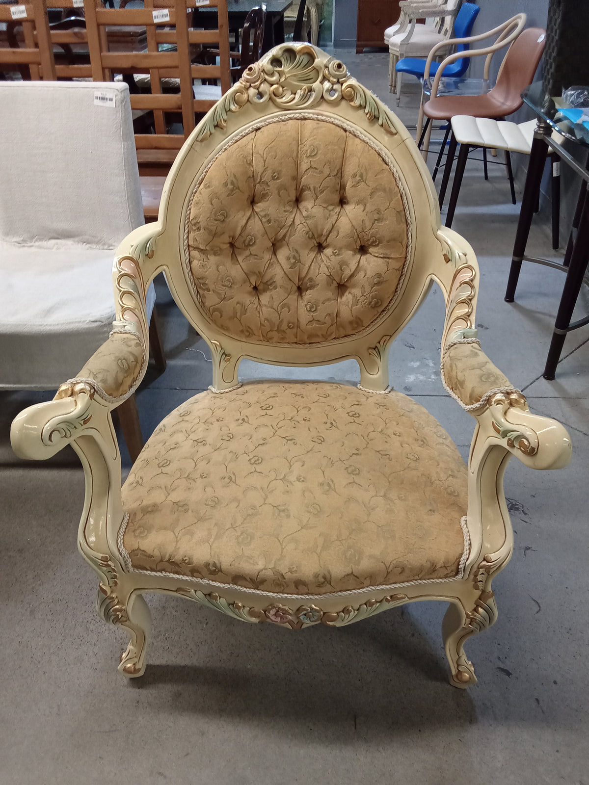 30"W Ornate Armchair