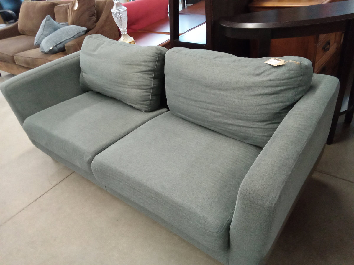 72" W Grey Fabric Sofa