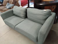 72" W Grey Fabric Sofa