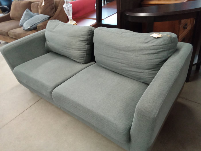 72" W Grey Fabric Sofa
