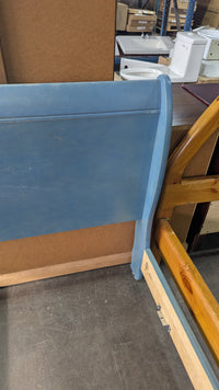56"W Light Blue Sleigh Bed