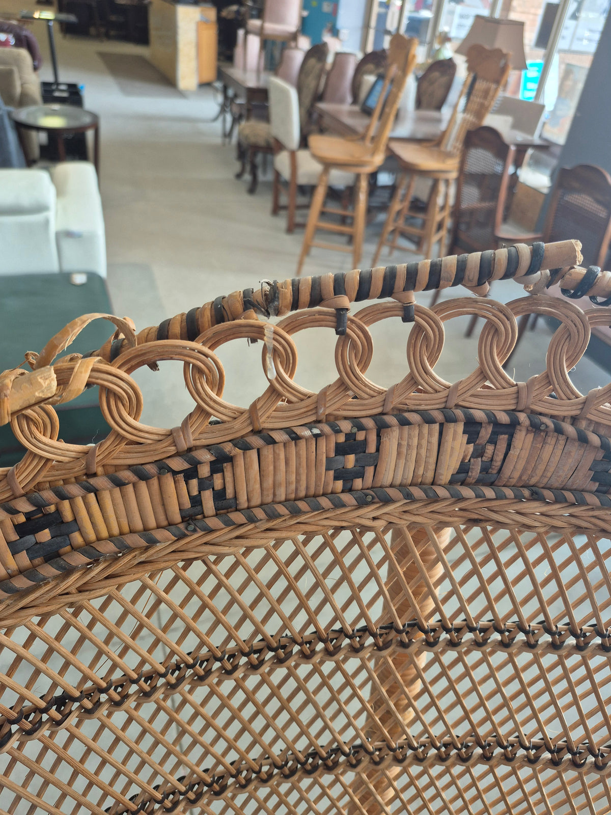 Vintage Wicker Peacock Chair