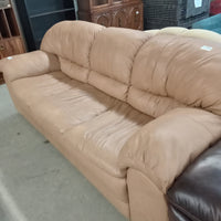 88"W Leather 3-Seat in Brown