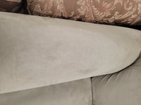 Beige Suede-Style 3-Seater Sofa