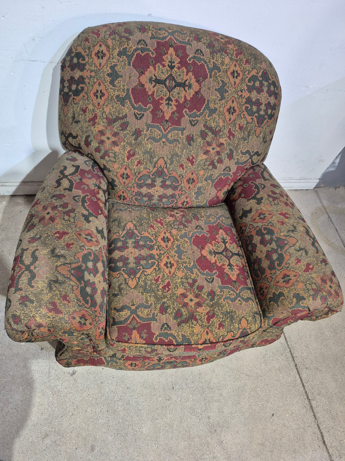 Vintage Multi-Colour Roll Arm Chair