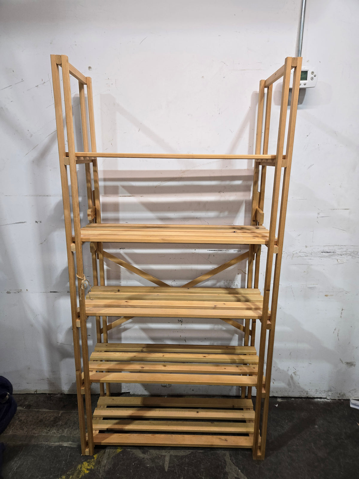 Multi-Tiered Bamboo Shelving Unit