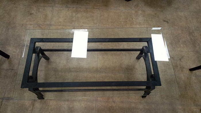 Rectangular Glass Topped Coffee Table
