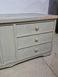 Distressed Blanket Box on Casters