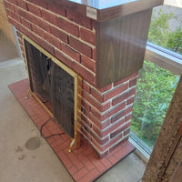54.5"W Electric Fireplace and Faux Brick Mantle