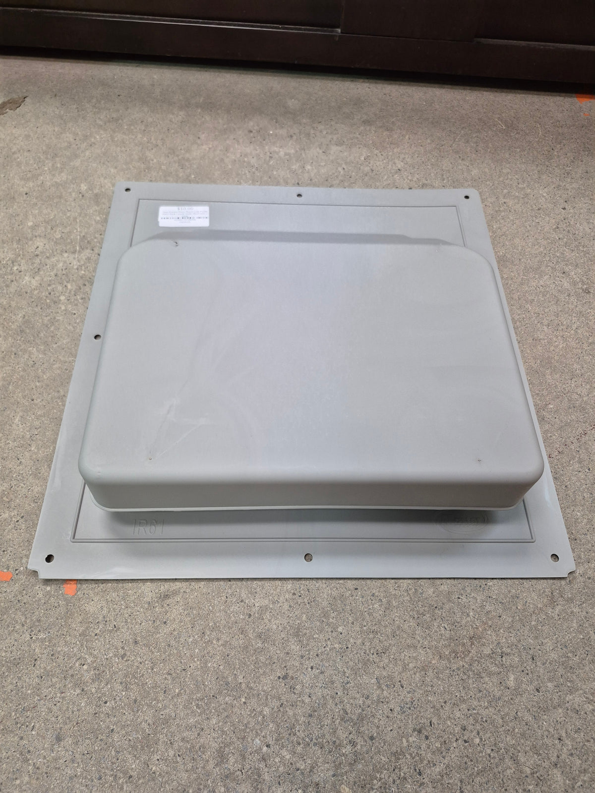 High Impact Resin Super Low Profile Slant Back Louver Static Roof Vent in Gray