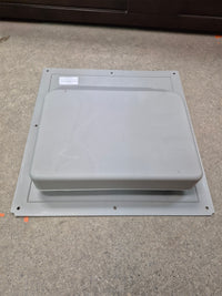 High Impact Resin Super Low Profile Slant Back Louver Static Roof Vent in Gray