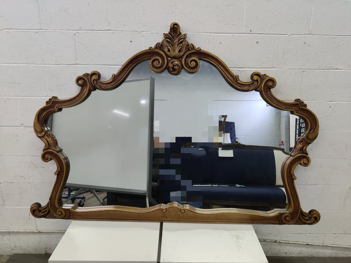 Vintage Ornate Wood Framed Mirror