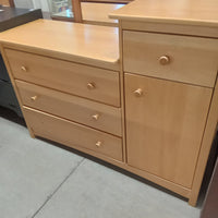 54"W 4-Drawer Dresser with Cupboard