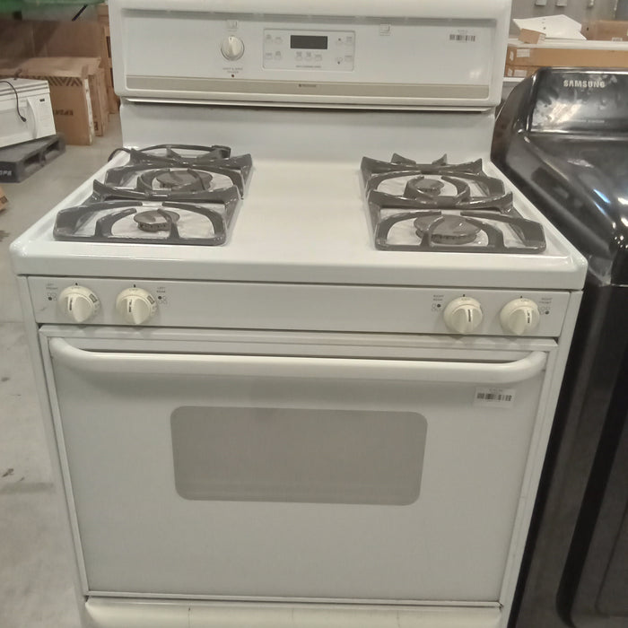 30"W Four Burner Gas Stove in White