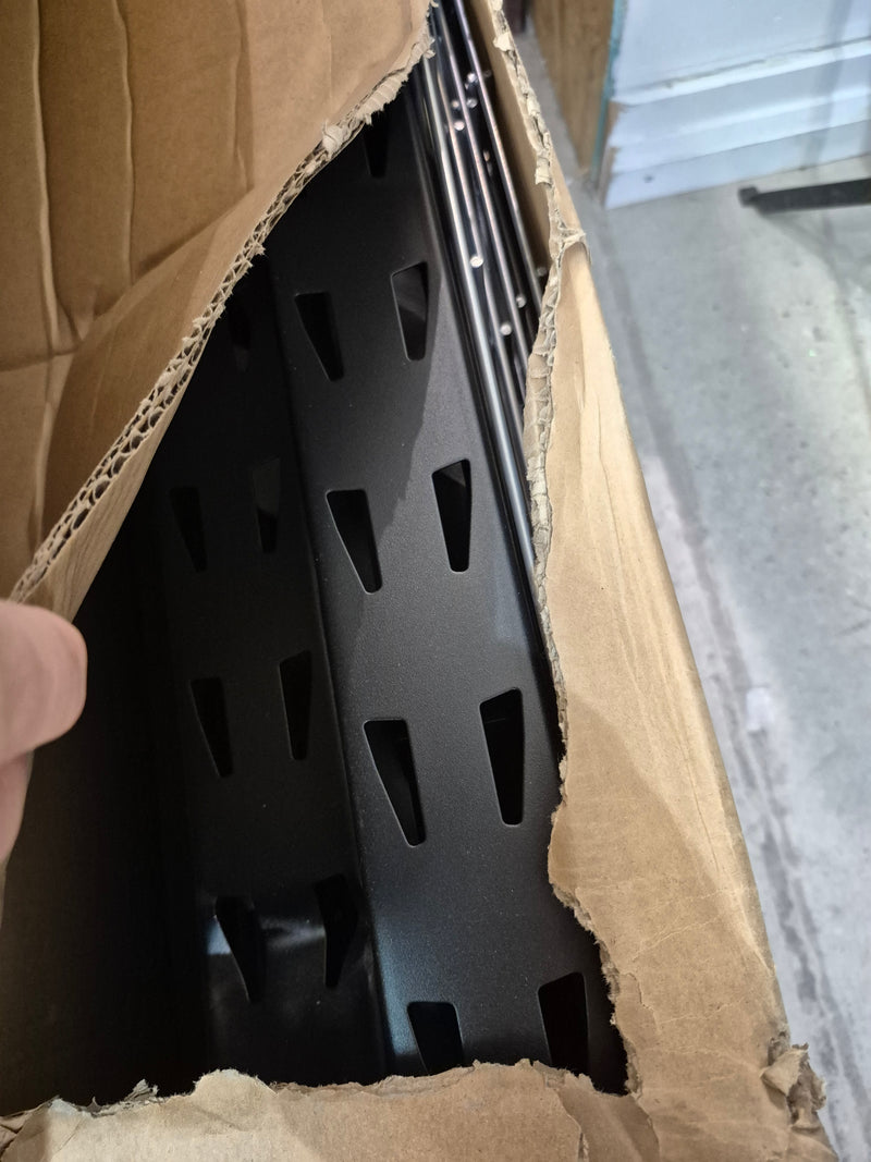 4-Shelf Heavy Duty Industrial Welded Steel Garage Storage Rack Shelving Unit in Black