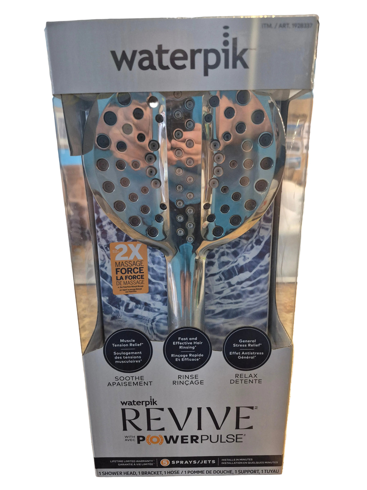 Waterpik Revive 5-Setting Handheld Shower Head with Powerpulse