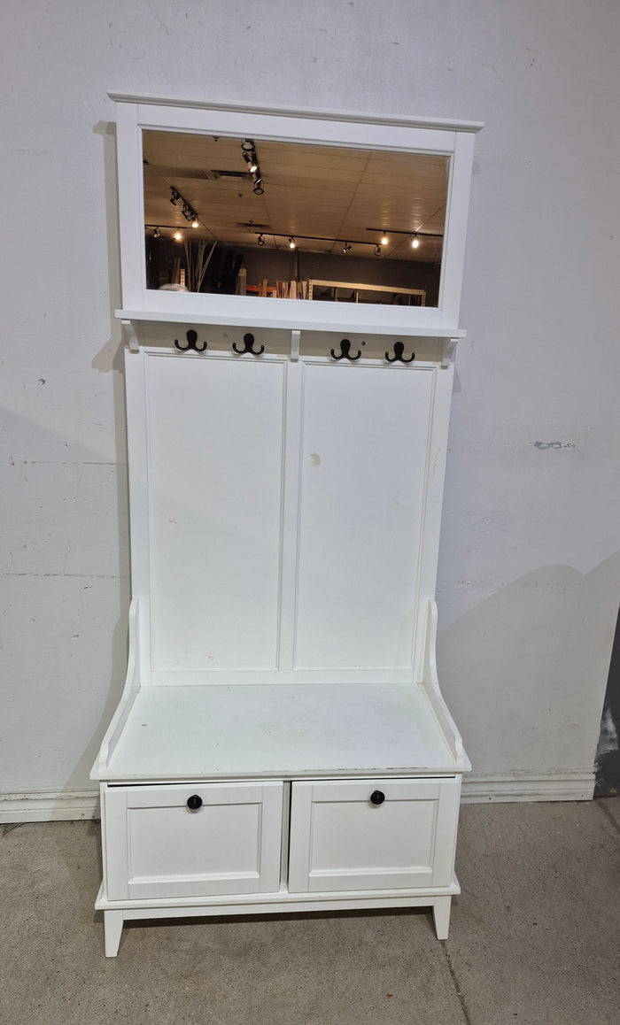 Hall Tree with Mirror and Storage