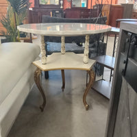 Small White Marble Side Table