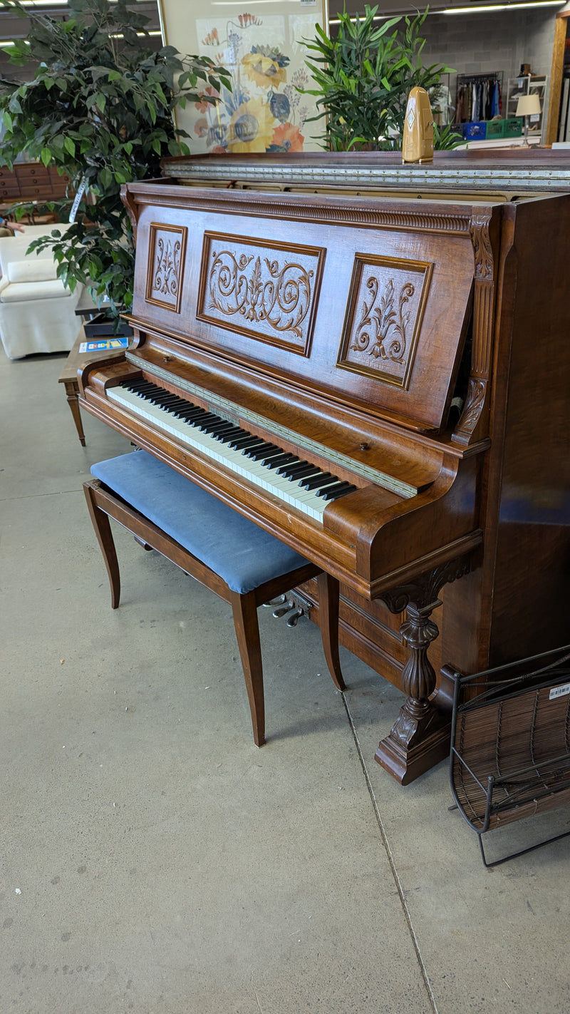 62.5"W Antique Piano