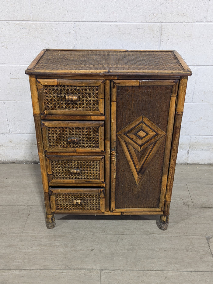 Bamboo Rattan Console Table