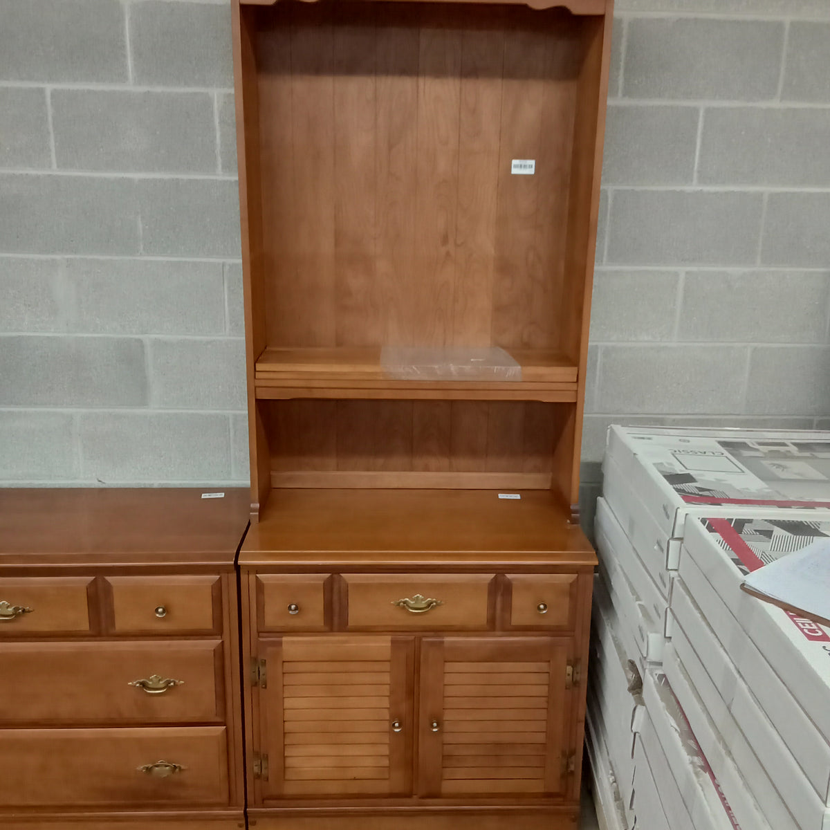 32"W 2-Piece Book Shelf with Storage