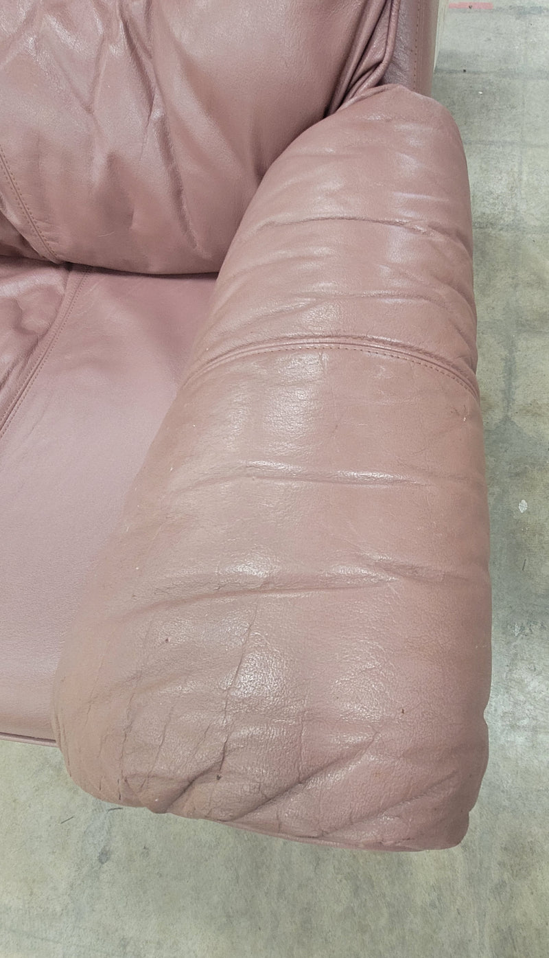 Mauve Leather Sofa