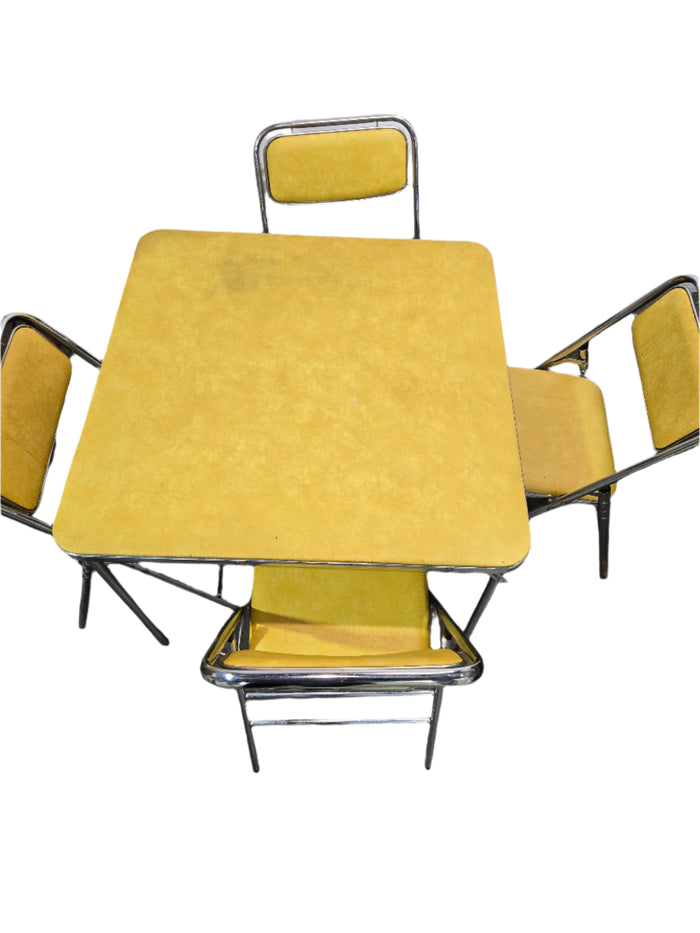Samsonite Vintage Folding Card Table with 4 chairs