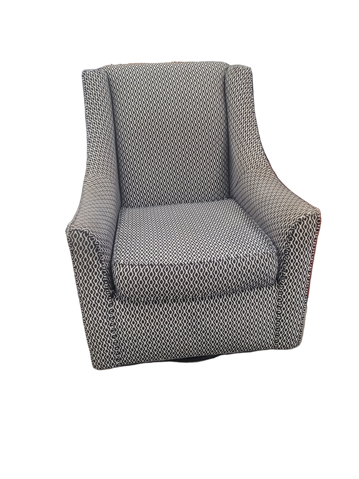 Black-And-White Patterned Rocking Chair