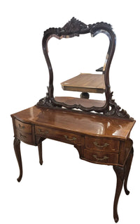 Victorian Carved Dressing Table with Mirror