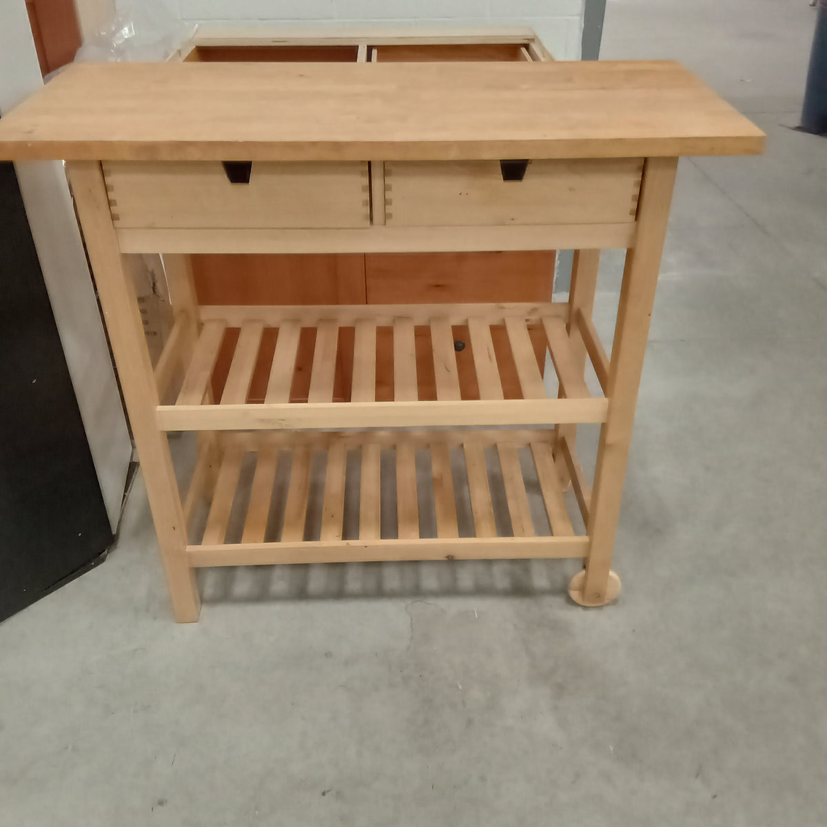 39.5"W Pine Kitchen Cart