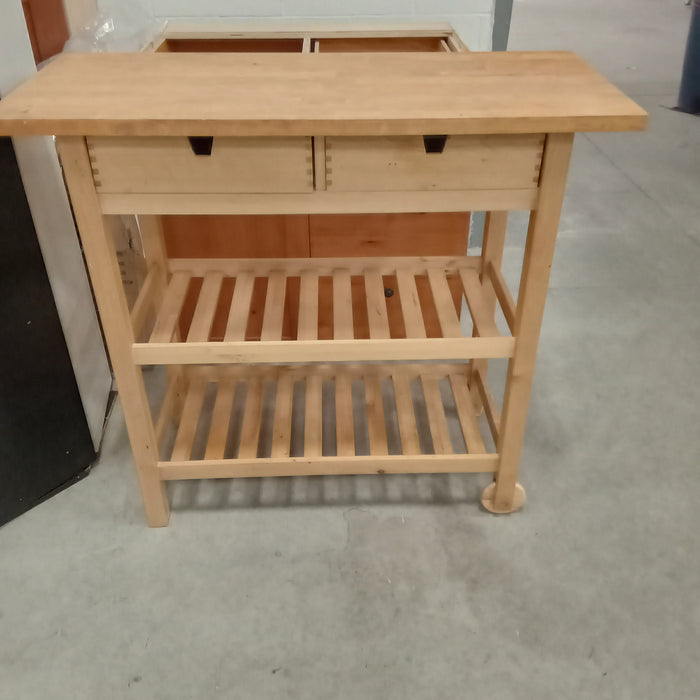39.5"W Pine Kitchen Cart