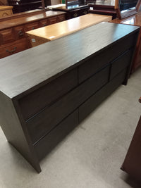 66"W Black 6-Drawer Dresser