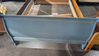 56"W Light Blue Sleigh Bed