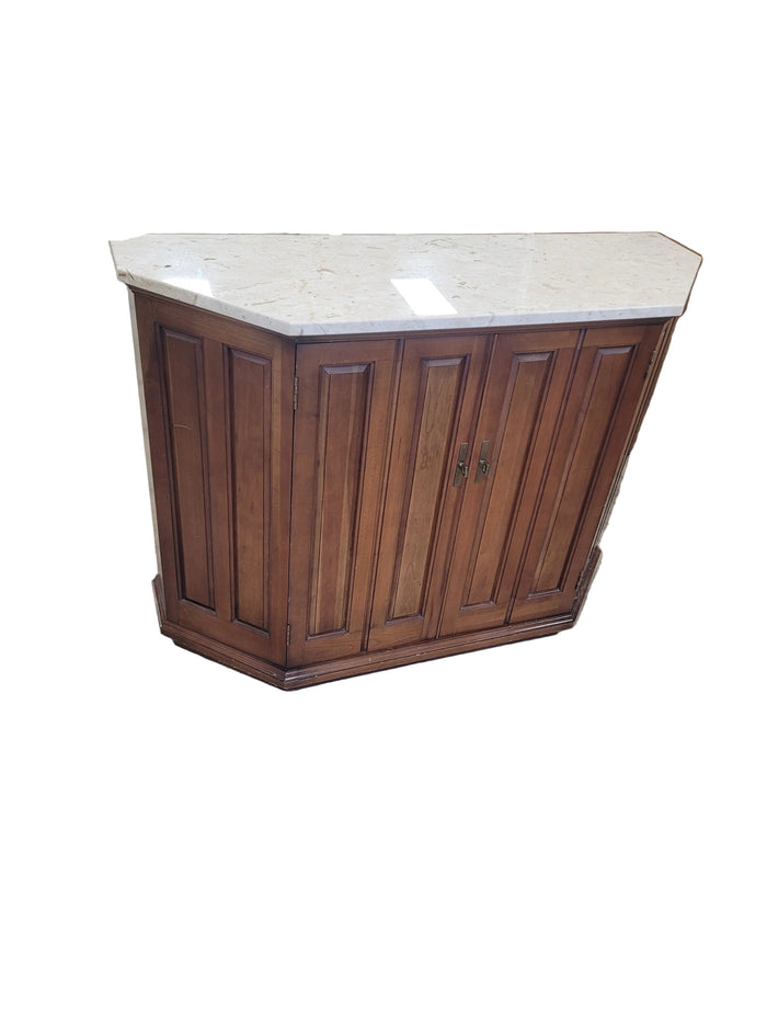 Corner Bar Cabinet With Marble Top