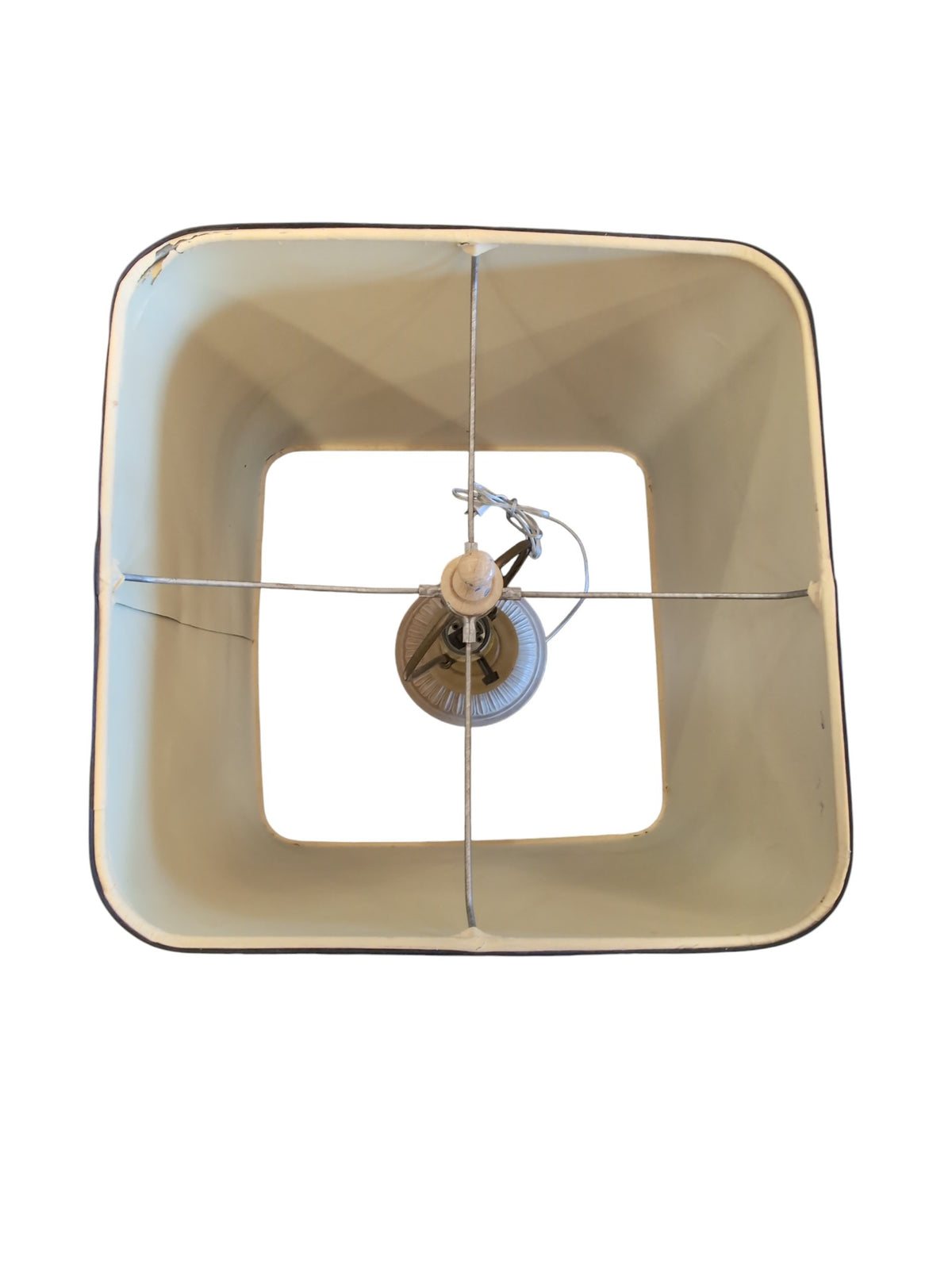 Vintage Light Cream & Black Lamp