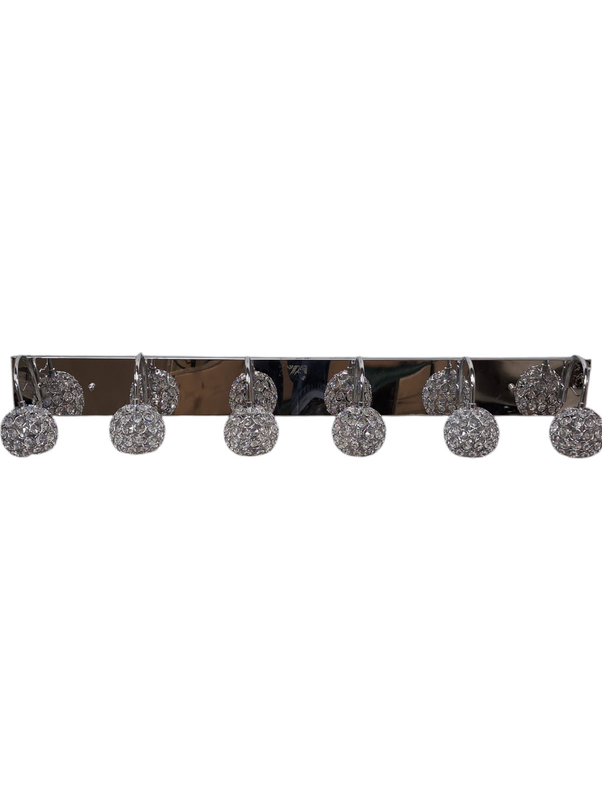 Chrome 6-Bulb Wall Light Fixture