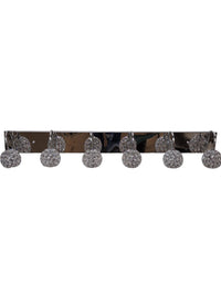 Chrome 6-Bulb Wall Light Fixture