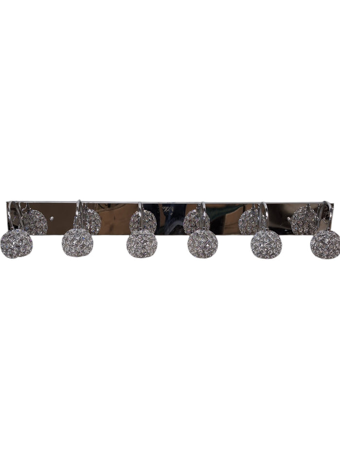 Chrome 6-Bulb Wall Light Fixture