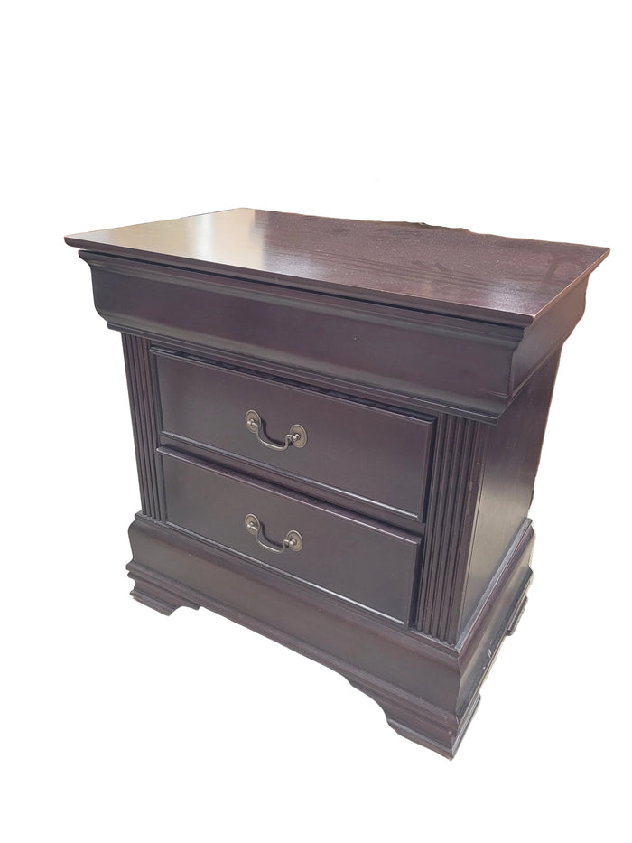 Mahogany Nightstand W/ Hidden Drawer