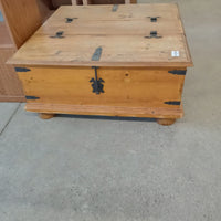 35.5"W Knotty Pine Coffee Table with Storage