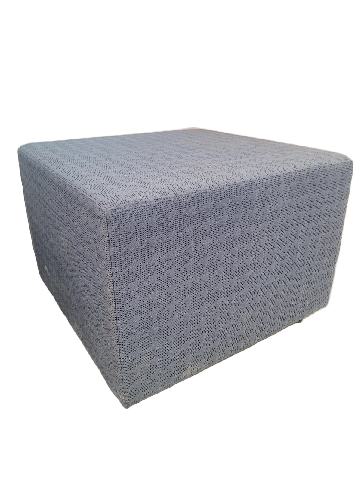 Grey-Blue Square Ottoman
