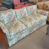 77"W Floral Design 3-Seat Sofa