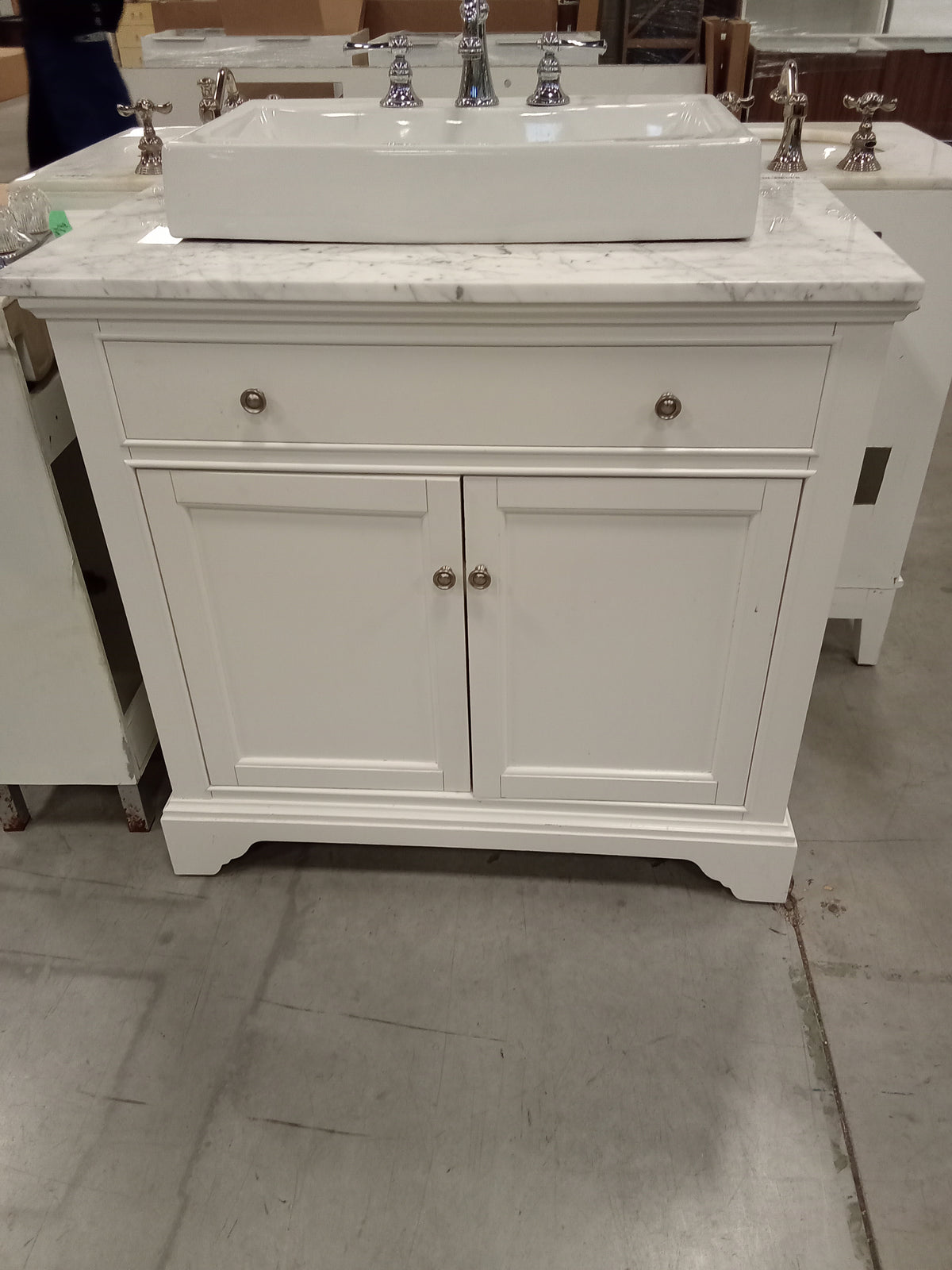 37"W Bathroom Vanity with Countertop Sink