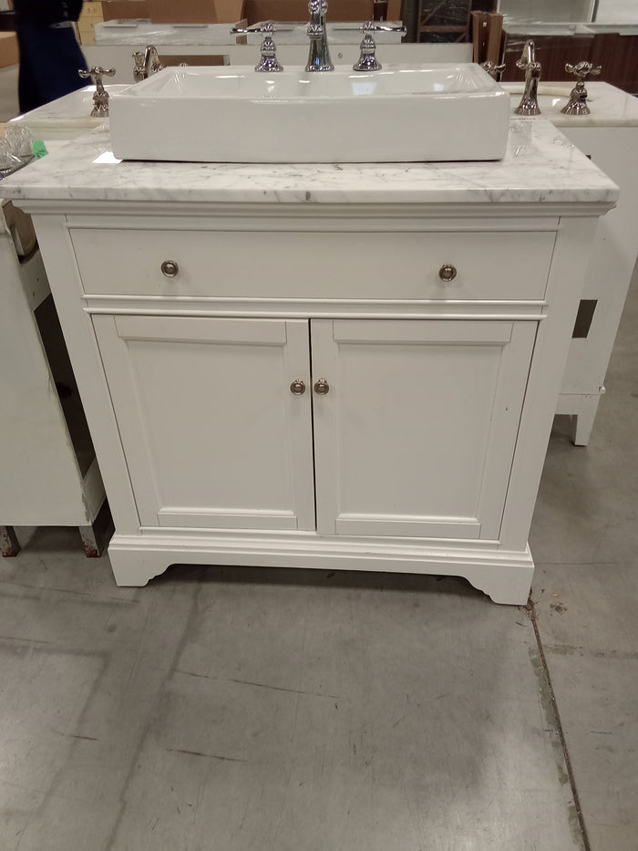 37"W Bathroom Vanity with Countertop Sink