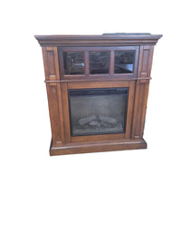 Dark Walnut Brown Electric Fireplace