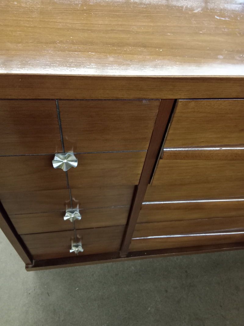 56"W 9-Drawer Wooden Dresser