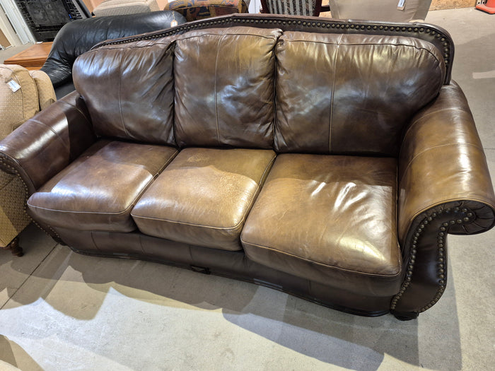 Brown Leather Sofa