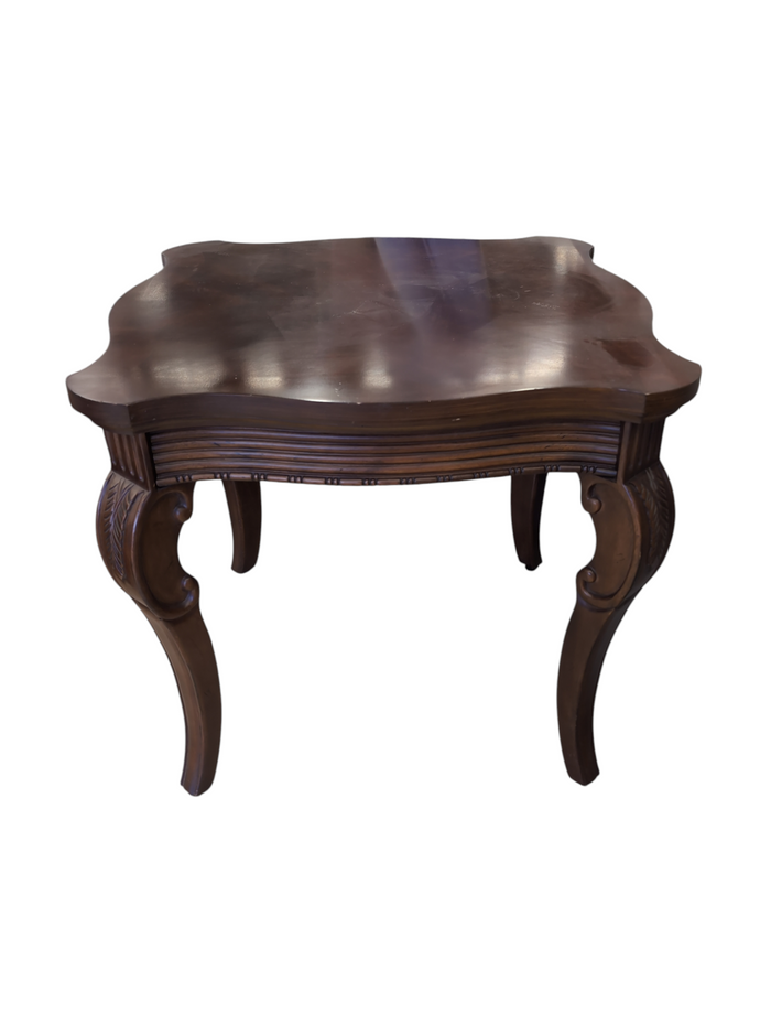 Mahogany Ornate End Table